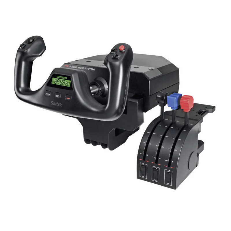 Logitech Gaming Saitek Pro Flight Yoke System PZ44 Flight Simulator - وحدة تحكم